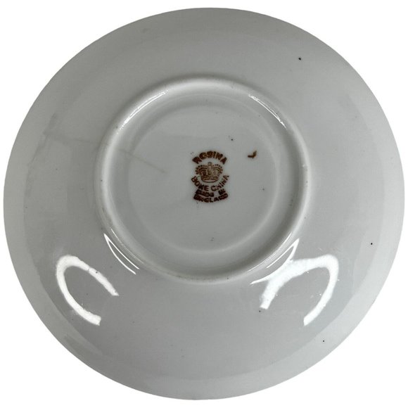 Vintage Rosina Bone China Tea Cup And Saucer Art Deco Style Made England Green - Picture 10 of 10